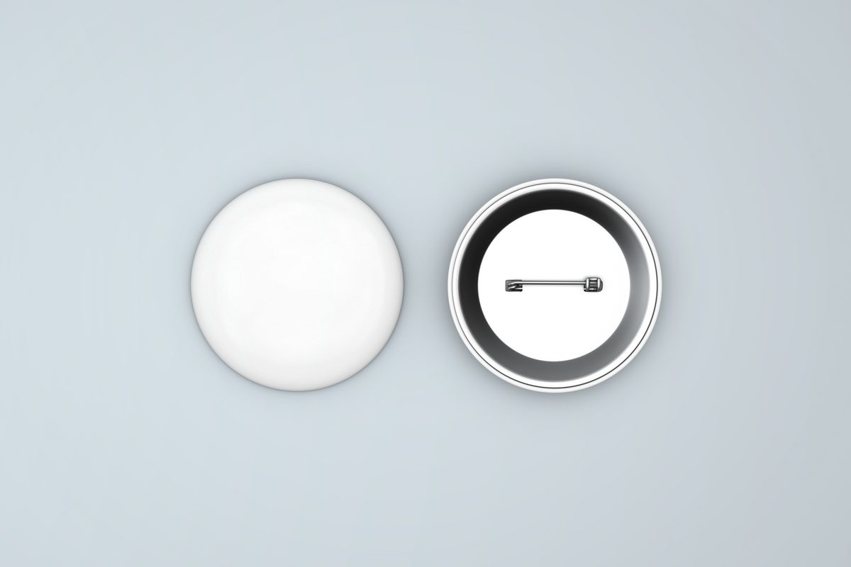 Close-Up Shot of Pin-Back Buttons 